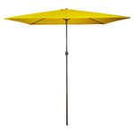 Northlight 10ft x 6.5ft Outdoor Patio Market Umbrella with Hand Crank, Yellow