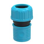 DIVINE TREE 3/4 Inch Hose Nozzle Garden Water Hose Quick Connector for Garden Hose Pipe Fitting Car Washer| Sprayer Connector(Blue_Pack 1)