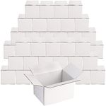 Peohud 40 Pack Small Cardboard Boxes, 6 x 4 x 4 inches Mailing Boxes, Corrugated Packing Shipping Storage Carton Box, White