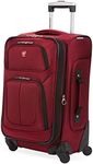 SwissGear Sion Softside Expandable Roller Luggage, Burgundy, Carry-On 21-Inch, Sion Softside Expandable Roller Luggage