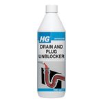 HG Drain and Plug Unblocker – Fast Acting Drain Cleaner for Sinks, Pipes & Shower Traps - 1L