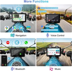 Carpuride W702 Motorcycle GPS CarPlay Screen – 7" Waterproof Touchscreen, Wireless Android Auto, Bluetooth, Navigation