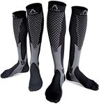 Womens & Mens Compression Socks Men 20-30 mmHg, comes in 1 & 2 Pair Packs, attire running, pregnancy, varicose veins, nurse