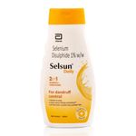 Selsun Daily Anti Dandruff Shampoo, Clears away dandruff flakes, Relieves from dandruff related itching, Conditions hair (120ml)