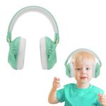 SNOWIE SOFT® Noise Cancelling Ear Muffs for Kids Teens, 25dB Safety Noise Reduction Ear Muffs for Autism Sensory & Concentration Aid, Ear Hearing Protection Travel Noise Cancelling Ear Muffs (Green)