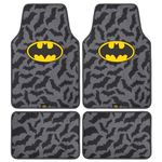 Batman Carpet Car Floor Mats, DC Comics Design, for Car, Truck, SUV - Comfortable, No Slip Nib Backing, Unique Full Print, Protects Car Floor