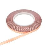 ARTIMUSES Double Edged Scalloped Copper Foil Tape for Stained Glass, DIY Handicrafts, Crafting (Small Scalloped)