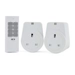 Rapid Response 2 Pack Remote Controlled Sockets with 12 Channels/All On/All Off Buttons/Automatic Learning Code / 30m Unobstructed Range Remote Controls - A1211WH - White