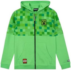 Minecraft - Sweat-Shirt à Capuche - Creeper - Garçon - Vert - 6 a 7 Ans