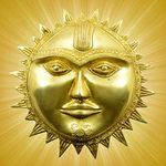 Crystu Brass Sun for vastu Surya Face Idol Sculpture Big Size 20.3 cm (8 inch)