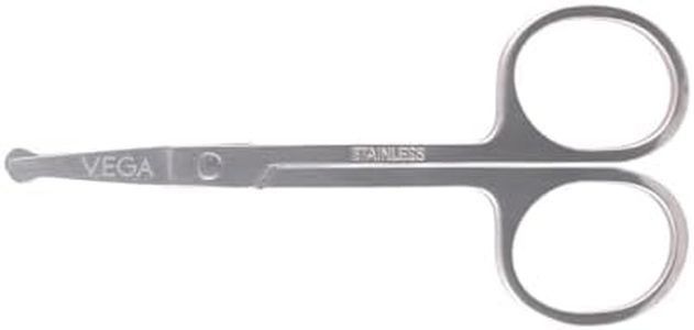 VEGA Stainless Steel Nasal Safety Scissor, 8 x 0.5 Centimeters
