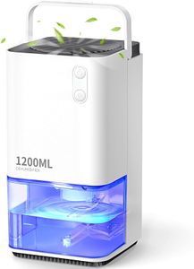 EasyAcc Electric Dehumidifier 1200ml – Compact White Moisture Remover