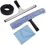 Pinenuts Window Cleaning Kit, 4 Pcs Squeegee Window Cleaner Professional Glass Window Wiper Microfiber Cloths Multipurpose Cleaning Equipment for Car Kitchen Bathroom & Shower