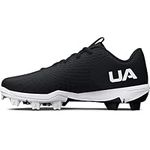 Under Armour Women's Glyde 2.0 Rm Softball Shoe, (001) Black/Black/White, 8