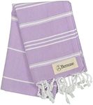 Bersuse 100% Cotton - Anatolia Hand Turkish Towel - Head Hair Face Baby Care Kitchen - 22X35 Inches, Lilac