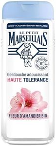 Le Petit Marseillais | Gel Douche Adoucissant Haute Tolérance Fleur d’Amandier Bio (flacon de 400 ml) – 98 % d'ingrédients d'origine naturelle – Pour peaux sèches et sensibles
