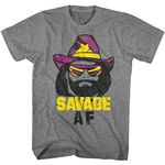 American Classics Macho Man 1980's WWF Heavyweight Wrestler Savage Adult T-Shirt Tee