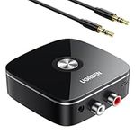 UGREEN Bluetooth Receiver for Hi-Fi, Bluetooth 5.3 Audio Adapter for Streaming Music with RCA and 3.5mm Jack, Bluetooth Adapter for Hifi System/Speakers/Audio Devices, with Power Supply