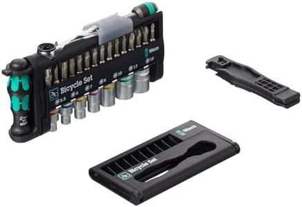 Wera Bicycle Set 3 Metric 1/4in Drive Ratchet & Socket Set, 39 Piece, Black