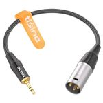 Tisino 3.5mm TRS to XLR Balanced Cable Adapter, Gold-Plated 1/8 inch Mini Jack Aux to XLR Male Mono Audio Cord for Cell Phone, Laptop, Speaker, Mixer - 30CM