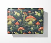 Fungi & Frog Wrapping Paper - Gift Wrap - Delightful Mushroom Pattern