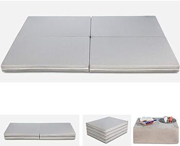 Evergreenweb - Materasso Futon Pieghevole, Pouf Materasso Singolo e Matrimoniale SalvaSpazio