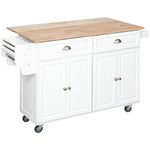 White Kitchen Island With Drop Leaf