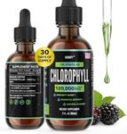 HERBIFY Chlorophyll Drops - Liquid Chlorophyll for Energy Boost & Immune System Support - Made in USA - Organic Chlorophyll Liquid Drops for Body Detox, Internal Deodorant & Enhance Skin - 2 Oz