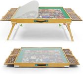 BuilderButler 1500 Pieces Puzzle Table with Legs,25"x34" Wooden Jigsaw Puzzle Board with 4 Drawers & Cover,3-Tilting Angles for Puzzle Enthusiasts