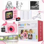 SOLOtek S6 Instant Camera for Kids with Print - 1080P HD, 48MP, 32GB SD Card,3 Rolls Print Paper with Shoulder Strap | Instant Photo Camera with Video Recorder, Games & Photo Filters| 1-Year Warranty