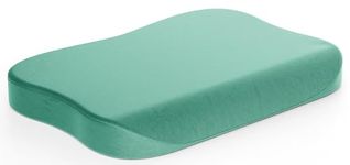 FOVERA Memory Foam Baby Pillow to Prevent and Treat Flat Head Syndrome - Head Shaping Pillow with Removable and Washable Cover (Aqua Green, 6 Months to 3 Years)