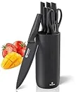 Knife Set, Brewin Kitchen Knife Set, Knives Set for Kitchen, Universal Knife Block, Utility Knife Block Set, New Home Essentials, Apartment Essentials, camping essentials, rv essentials