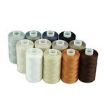 Simthread 12 Neutral Colors All Purposes Cotton Quilting Thread 50s/3 Thread for Piecing Sewing etc - 550 Yards Each