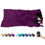 Browint Silk Sleeping Bag Liner, Silk Sleep Sheet, Sack, Extra Wide 87"x43", Lightweight Travel and Camping Sheet for Hotel, More Colors for Option, Reinforced Gussets, Pillow Pocket