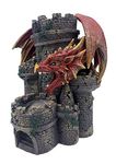 Grinning Gargoyle Red Dragons Woe Castle - Amazing Hand Painted 26cm Resin Dice Rolling Tower - Dragon DnD Dice Tower for Old School Dungeons Pathfinder and Roleplaying Tabletop Gaming - RPG Gift