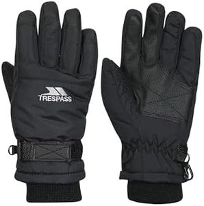 Trespass Ruri II, Black, 5/7, Warm Padded Waterproof Gloves Kids Unisex, Age 5-7, Black