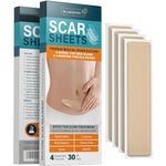 Edicon Silicone Scar Removal Sheets - Keloid, C Section, Post Surgery & Acne Scars Treatment-2 Month Supply - Silicon Soft Long Strips & Sheets 5.7" x 1.57" - Healing Alternative to Gel, Tape etc