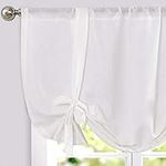 jinchan Tie Up Valance Curtains for
