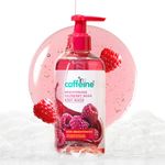 mCaffeine Brightening Body Wash - 300 ml with Fruity Raspberry Fragrance | De-Tans & Deep Cleanses with Vitamin C Rich| 5% Glycerin for Hydrated & Soft Skin | Fragrance Shower Gel for women and men