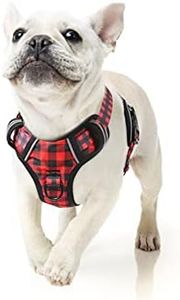 HEELE Dog Harness Dog Harness Small Dog No Pull Harness with Soft Handle Reflective Puppy Harness Adjustable, Checkered-Red, S