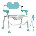 AITX Folding Shower Chair - Heavy-duty Aluminium, Safe Non-slip & Adjustable Height with 3D Groove Design - Shower Seat for Elderly and Disabled