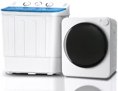 DOGHLY Portable Washer and Dryer Combo Set, 32 lbs Portable Clothes Dryers, 5 Drying Modes, 18 lbs Fully Automatic Washing Machine, Compact Washer and Dryer for Apartment, RV, Dorm