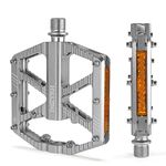 MZYRH Road/Mountain Bike Pedals,Bicycle Pedals with Reflectors,3 Bearings 9/16” Aluminum Alloy MTB Pedals Lightweight Platform for Road