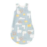 LULUMONKEY 2.5 Tog Baby Winter Sleeping Bag 0-6 Months, Soft Cotton Swaddle Wearable Blanket for Baby Newborn,Sleeveless Sleep Sack