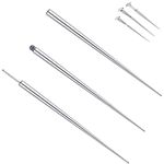 FIOROYAL 3 Pcs 316L Surgical Steel Piercing Taper Insertion Pins Body Taper 14G 16G 18G Piercings Kit Assistant Tool for Ear/Nose/Lip/Eyebrow/Belly/Nipple/Tongue Piercing Changing Tool Stretcher-1.2MM