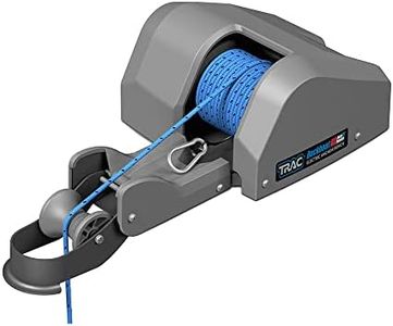 Trac Outdoors Deckboat 40 AutoDeploy-G3 Electric Anchor Winch - Anchors Up to 40 lb. - Includes 100-feet of Pre-Wound Anchor Rope with Use (69005), Gray