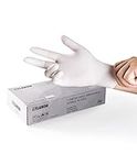 LANON Food Safe Disposable White Nitrile Gloves, Latex-Free, Powder-Free, Textured Fingertips, Cooking, Cleaning, Small