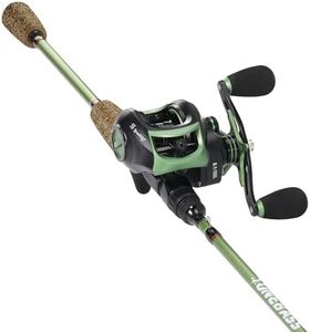 One Bass Fishing Rods Combos, 30-Ton Carbon Fiber Blanks Casting Rods,8.1:1 Gear Ratio Fishing Reel, 2-Piece Baitcasting Combo with Rubber Cork Handle- 6'0" with Left Handed Reel