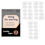 CHIMMET Ear Lobe Tape/Invisible Ear Lobe Support Patch For Pierced Ears - Eliminates The Look Of Torn Or Stretched Piercings - Protects Healthy Ear Lobes From Tearing (Pack Of 30)