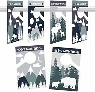 6 Baby Closet Size Dividers Boy - Adventure Baby Closet Dividers by Month, Baby Closet Organizer for Nursery Organization, Baby Essentials for Newborn Essentials Baby Boy, Nursery Closet Dividers Boy